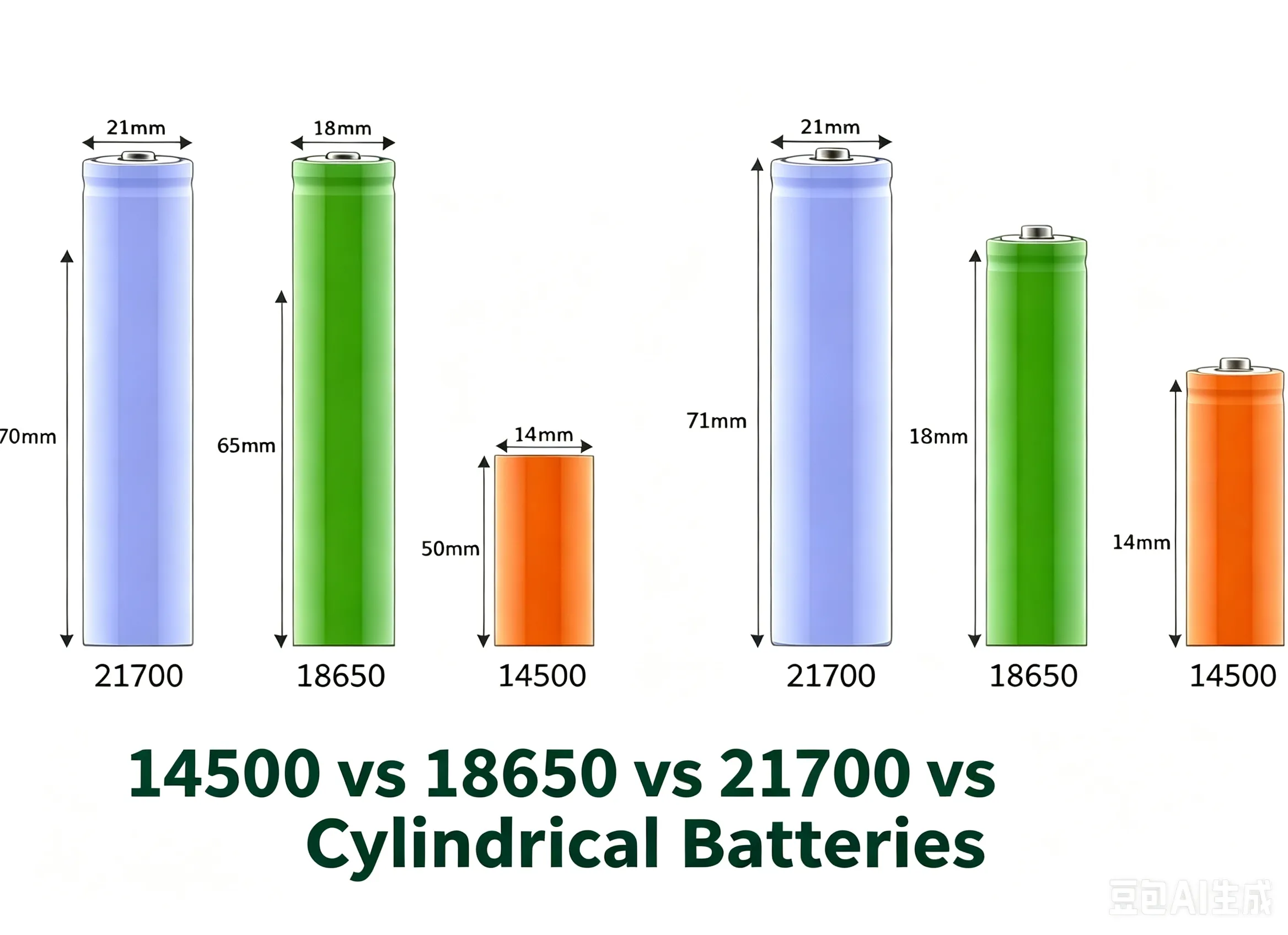 14500 Vs 18650 Vs 21700 Vs Cylindrical Batteries