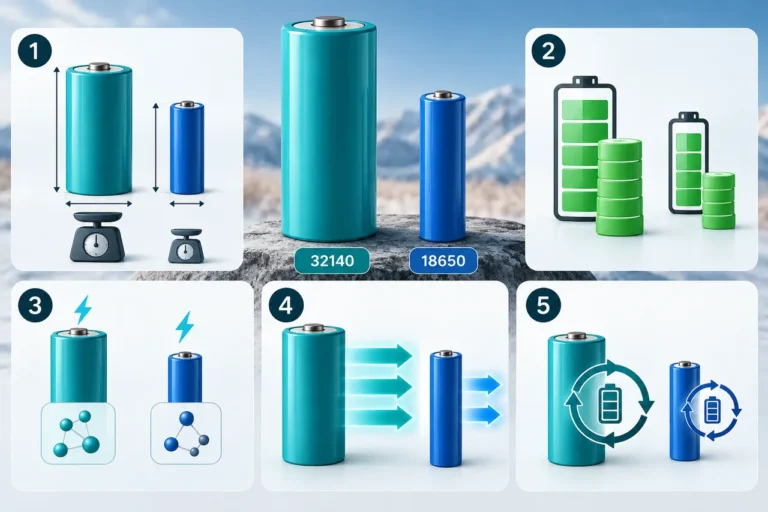 5 Key Differences Between 32140 And 18650 Batteries