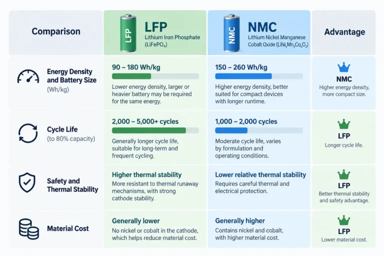 LFP Vs NMC Performance, Safety, Lifespan And Cost