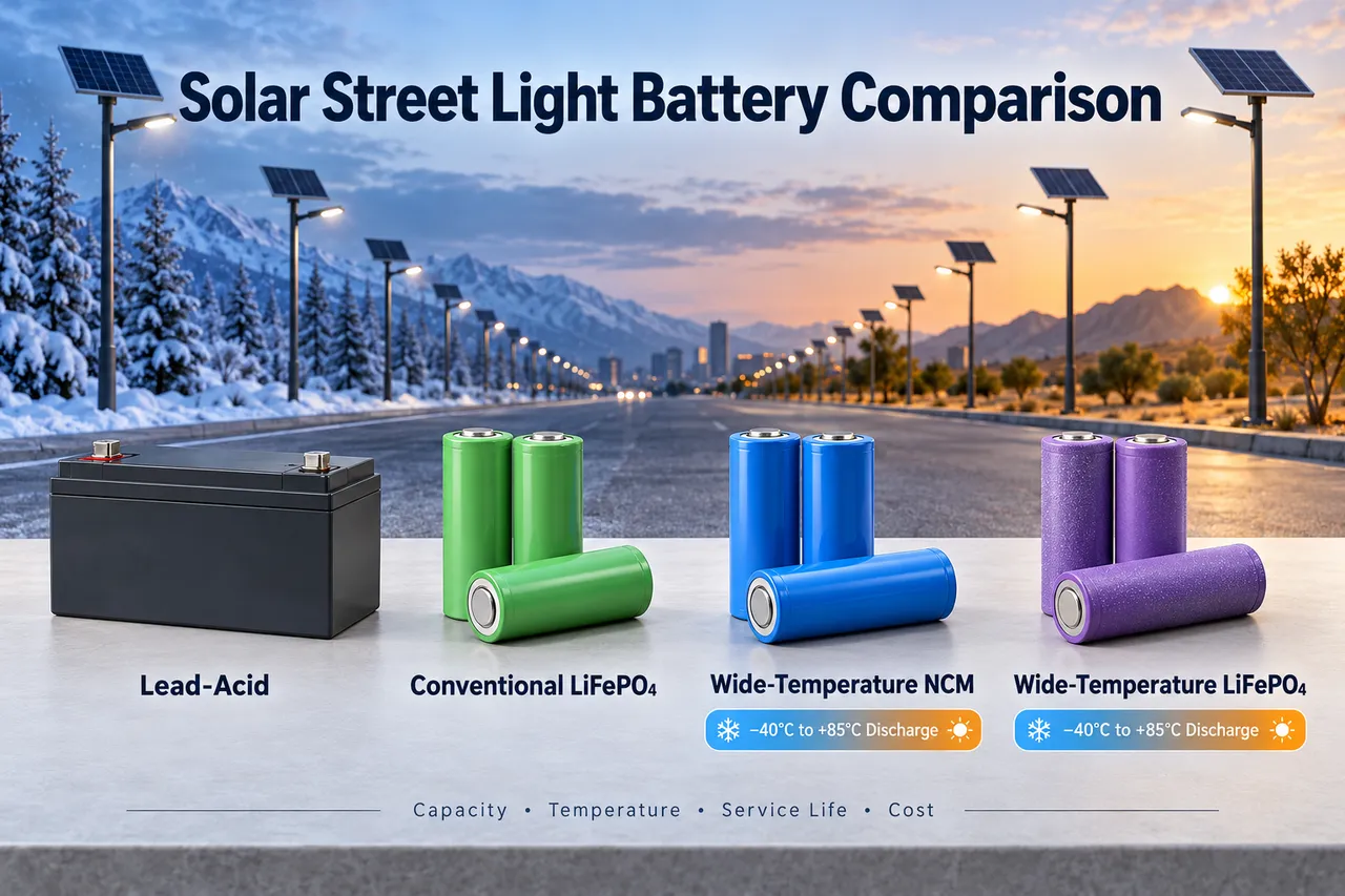 Solar Street Light Battery Comparison